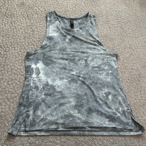 Lululemon Washed Gray Tie-Dye Mens Tank Top